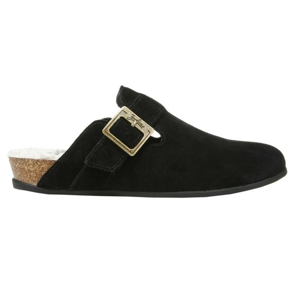 ZODIAC Women Maui Suede Leather Mule Slip-On Slide Shoe --Black - Picture 4 of 9